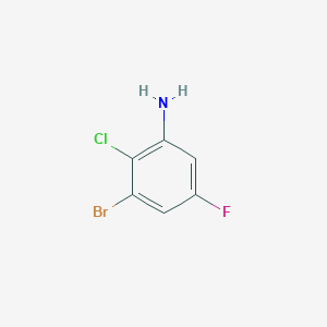 molecular formula C6H4BrClFN B1376656 3-Bromo-2-chloro-5-fluoroaniline CAS No. 187929-81-3