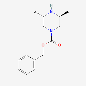 molecular formula C14H20N2O2 B1376657 benzyl (3S,5S)-3,5-dimethylpiperazine-1-carboxylate CAS No. 874279-60-4