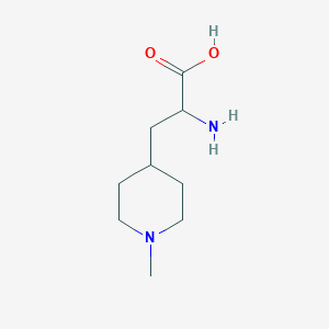 molecular formula C9H18N2O2 B1376663 2-Amino-3-(1-methylpiperidin-4-yl)propanoic acid CAS No. 1481318-77-7