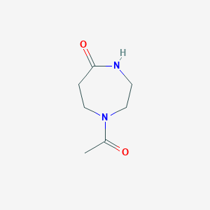 molecular formula C7H12N2O2 B1376664 1-Acetyl-1,4-diazepan-5-one CAS No. 1343572-05-3