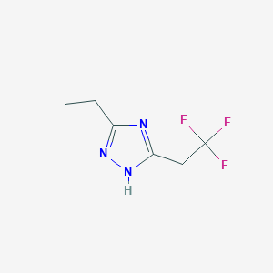 molecular formula C6H8F3N3 B1376665 3-ethyl-5-(2,2,2-trifluoroethyl)-1H-1,2,4-triazole CAS No. 1248135-05-8