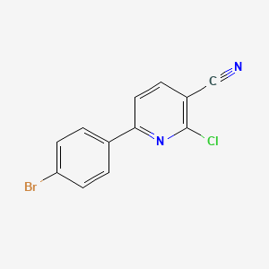 molecular formula C12H6BrClN2 B1376671 6-(4-Bromophenyl)-2-chloronicotinonitrile CAS No. 946601-95-2
