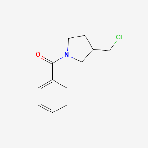 molecular formula C12H14ClNO B1376684 1-苯甲酰-3-(氯甲基)吡咯烷 CAS No. 1339906-62-5