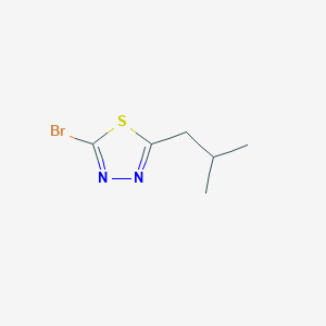 molecular formula C6H9BrN2S B1376685 2-Bromo-5-isobutyl-1,3,4-thiadiazole CAS No. 1343796-64-4