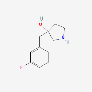 3-[(3-Fluorophenyl)methyl]pyrrolidin-3-ol