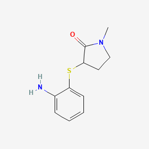 3-[(2-Aminophenyl)sulfanyl]-1-methylpyrrolidin-2-one