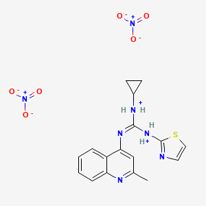 1-Cyclopropyl-2-(2-methyl-4-quinolyl)-3-(2-thiazolyl)guanidine dinitrate