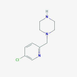 molecular formula C10H14ClN3 B1376696 1-[(5-Chloropyridin-2-yl)methyl]piperazine CAS No. 1211532-37-4