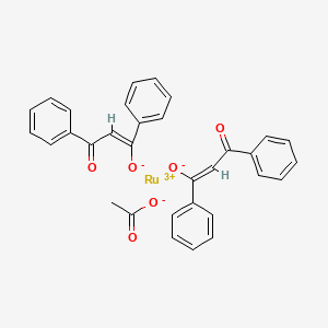 (Acetato-O)bis(1,3-diphenylpropane-1,3-dionato-O,O')ruthenium