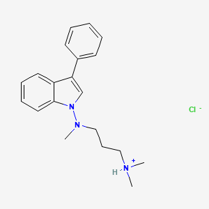 Indole, 1-((3-(dimethylamino)propyl)methylamino)-3-phenyl-, hydrochloride