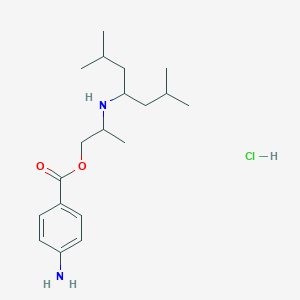 1-(4-Aminobenzoyl)oxypropan-2-yl-(2,6-dimethylheptan-4-yl)azaniumchloride