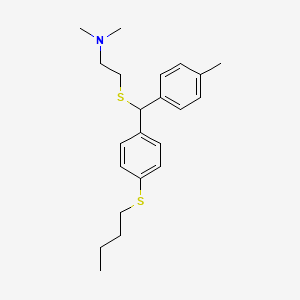 ETHYLAMINE, 2-((p-(BUTYLTHIO)-alpha-(p-TOLYL)BENZYL)THIO)-N,N-DIMETHYL-