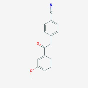 molecular formula C16H13NO2 B137671 4-[2-(3-Methoxyphenyl)-2-oxoethyl]benzonitrile CAS No. 146653-57-8