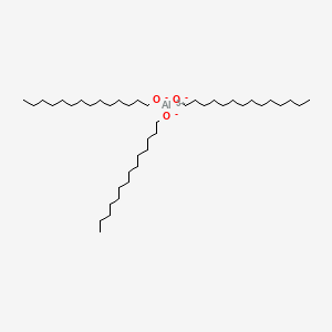 molecular formula C42H87AlO3 B13767119 1-Tetradecanol, aluminum salt CAS No. 67905-32-2