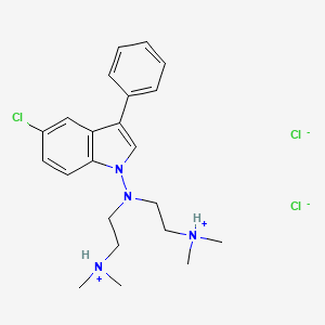 1-(Bis(2-(dimethylamino)ethyl)amino)-5-chloro-3-phenylindole dihydrochloride