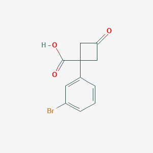 1-(3-Bromophenyl)-3-oxocyclobutane-1-carboxylic acid