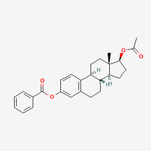 molecular formula C27H30O4 B13767175 Estradiol 17-acetate 3-benzoate CAS No. 4954-17-0