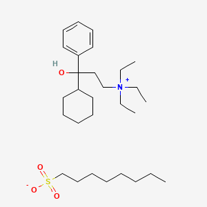 (3-Cyclohexyl-3-hydroxy-3-phenylpropyl)triethylammonium octanesulfonate