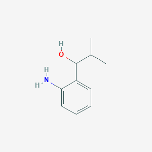molecular formula C10H15NO B1376723 1-(2-Aminophenyl)-2-methylpropan-1-ol CAS No. 574754-03-3