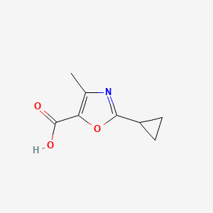 molecular formula C8H9NO3 B1376724 2-环丙基-4-甲基-1,3-噁唑-5-羧酸 CAS No. 1267443-54-8