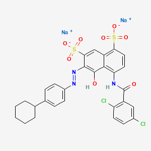 1,7-Naphthalenedisulfonic acid, 6-((4-cyclohexylphenyl)azo)-4-((2,5-dichlorobenzoyl)amino)-5-hydroxy-, disodium salt