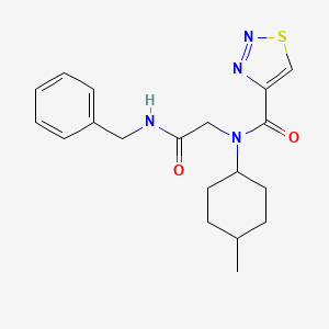 N-[2-(benzylamino)-2-oxoethyl]-N-(4-methylcyclohexyl)thiadiazole-4-carboxamide