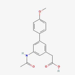 2-[3-Acetamido-5-(4-methoxyphenyl)phenyl]acetic acid