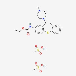 Carbamic acid, (10,11-dihydro-11-(4-methyl-1-piperazinyl)dibenzo(b,f)thiepin-2-yl)-, ethyl ester, dimethanesulfonate