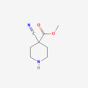 molecular formula C8H12N2O2 B1376740 Methyl 4-cyanopiperidine-4-carboxylate CAS No. 1206228-82-1