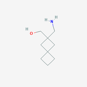 molecular formula C9H17NO B1376745 [2-(Aminomethyl)spiro[3.3]heptan-2-yl]methanol CAS No. 1481497-88-4