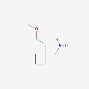 molecular formula C8H17NO B1376747 [1-(2-Methoxyethyl)cyclobutyl]methanamine CAS No. 1023888-30-3