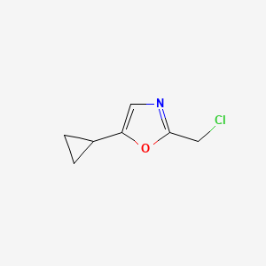 molecular formula C7H8ClNO B1376753 2-(氯甲基)-5-环丙基-1,3-噁唑 CAS No. 1225058-34-3