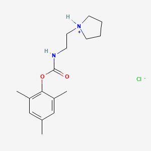 molecular formula C16H25ClN2O2 B13767558 N-(2-Pyrrolidinylethyl)carbamic acid, mesityl ester, hydrochloride CAS No. 77985-31-0