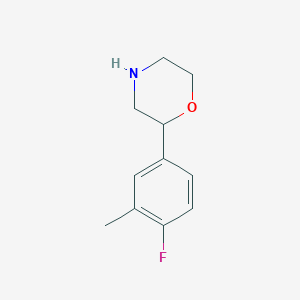 molecular formula C11H14FNO B1376758 2-(4-氟-3-甲基苯基)吗啉 CAS No. 1267436-33-8