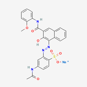 N-Acetyl-2-((2-hydroxy-3-((2-methoxyphenyl)carbamoyl)-1-naphthyl)azo)sulfanilic acid, sodium salt