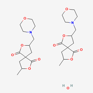 3-Methyl-8-(4-morpholinylmethyl)-2,7-dioxaspiro(4.4)nonane-1,6-dione hemihydrate