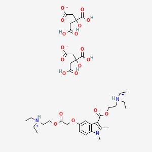 1H-Indole-3-carboxylic acid, 5-(2-(2-(diethylamino)ethoxy)-2-oxoethoxy)-1,2-dimethyl-, 2-(diethylamino)ethyl ester, dicitrate, hemihydrate