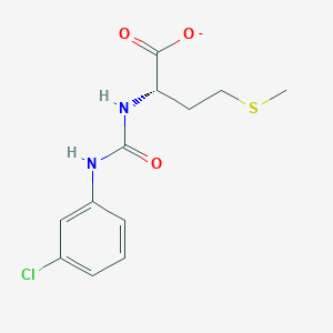 2-({[(3-Chlorophenyl)imino](hydroxy)methyl}amino)-4-(methylsulfanyl)butanoate