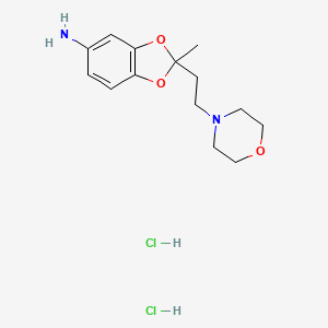 molecular formula C14H22Cl2N2O3 B13767791 2-Methyl-2-[2-(morpholin-4-yl)ethyl]-2H-1,3-benzodioxol-5-amine--hydrogen chloride (1/2) CAS No. 52401-15-7