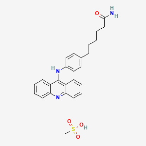 6-[4-(acridin-9-ylamino)phenyl]hexanamide;methanesulfonic acid