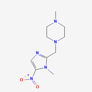 Piperazine, 1-methyl-4-((1-methyl-5-nitro-1H-imidazol-2-yl)methyl)-