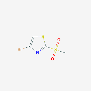 molecular formula C4H4BrNO2S2 B1376783 4-Bromo-2-(methylsulfonyl)thiazole CAS No. 1209457-93-1