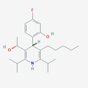 3-Pyridinemethanol, 4-(4-fluoro-2-hydroxyphenyl)-a-methyl-2,6-bis(1-methylethyl)-5-pentyl-, (aR,4R)-(9CI)