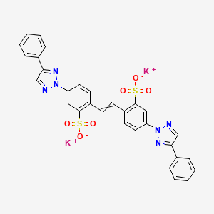 Dipotassium;5-(4-phenyltriazol-2-yl)-2-[2-[4-(4-phenyltriazol-2-yl)-2-sulfonatophenyl]ethenyl]benzenesulfonate