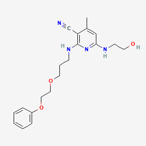 6-[(2-Hydroxyethyl)amino]-4-methyl-2-[[3-(2-phenoxyethoxy)propyl]amino]nicotinonitrile