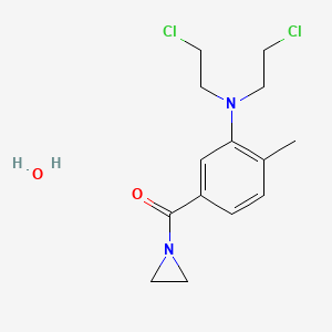 aziridin-1-yl-[3-[bis(2-chloroethyl)amino]-4-methylphenyl]methanone;hydrate