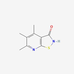 molecular formula C9H10N2OS B1376790 4,5,6-三甲基-2H,3H-[1,2]噻唑并[5,4-b]吡啶-3-酮 CAS No. 1374509-73-5