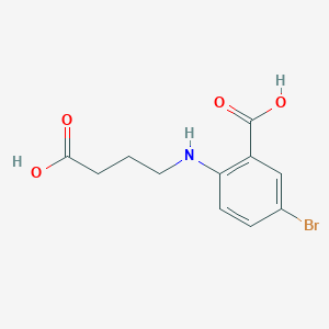 molecular formula C11H12BrNO4 B1376794 5-溴-2-[(3-羧基丙基)氨基]苯甲酸 CAS No. 1393441-79-6
