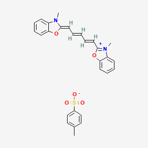 4-methylbenzenesulfonate;(2Z)-3-methyl-2-[(2E,4E)-5-(3-methyl-1,3-benzoxazol-3-ium-2-yl)penta-2,4-dienylidene]-1,3-benzoxazole