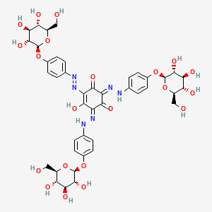 (2Z,6E)-5-hydroxy-4-[[4-[(2S,3R,4S,5S,6R)-3,4,5-trihydroxy-6-(hydroxymethyl)oxan-2-yl]oxyphenyl]diazenyl]-2,6-bis[[4-[(2S,3R,4S,5S,6R)-3,4,5-trihydroxy-6-(hydroxymethyl)oxan-2-yl]oxyphenyl]hydrazinylidene]cyclohex-4-ene-1,3-dione